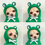 Fruit Dog Clothes Two-legged Hooded Outfits Green Fleece Clothing Autumn Winter Hoodies Essential Dog