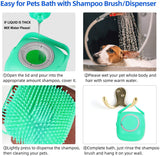 Pet Dog Shampoo Massager Brush Cat Massage Comb Grooming Scrubber Shower Brush For Bathing Short Hair Soft Silicone Brushes Essential Dog