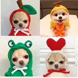 Fruit Dog Clothes Two-legged Hooded Outfits Green Fleece Clothing Autumn Winter Hoodies Essential Dog