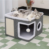 NNETM Double-Layer Cat Bed Cave Sofa NNETM