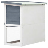 NNEVL Outdoor Rabbit Hutch 1 Door Grey Wood NNEVL