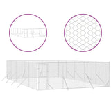 NNEVL Outdoor Dog Kennel Silver 6x10x2 m Galvanised Steel NNEVL