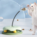 Cat Leakage Food 2 In 1 Toys Turntable Ball Toys Kitten Funny Cat Training Spring Ball Cat Supplies Pet Products Essential Dog