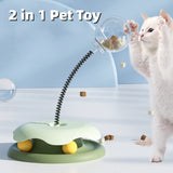 Cat Leakage Food 2 In 1 Toys Turntable Ball Toys Kitten Funny Cat Training Spring Ball Cat Supplies Pet Products Essential Dog