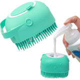 Pet Dog Shampoo Massager Brush Cat Massage Comb Grooming Scrubber Shower Brush For Bathing Short Hair Soft Silicone Brushes Essential Dog