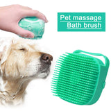 Pet Dog Shampoo Massager Brush Cat Massage Comb Grooming Scrubber Shower Brush For Bathing Short Hair Soft Silicone Brushes Essential Dog
