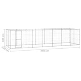 NNEVL Outdoor Dog Kennel Galvanised Steel 16.94 m² NNEVL