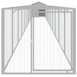 NNEVL Dog House with Roof Light Grey 117x1221x123 cm Galvanised Steel NNEVL