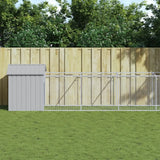 NNEVL Dog House with Roof Light Grey 117x1221x123 cm Galvanised Steel NNEVL