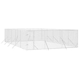 NNEVL Outdoor Dog Kennel Silver 6x10x2 m Galvanised Steel NNEVL