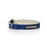 Organic Hemp & Cotton Dog Collar - Ink Blue Essential Dog