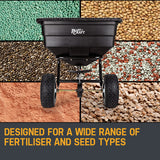 NNEMB Tow Behind Broadcast Spreader 90kg 105L Seed Fertiliser Tow Rotary NNEMB